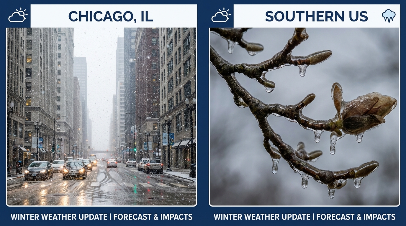 Evening Update: Midwest Snow Tomorrow & A Dangerous Ice Corridor Emerging