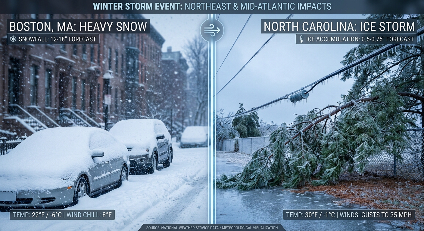 Sunday Scaries: Major Snow for the Northeast & Ice Threat Shifts East