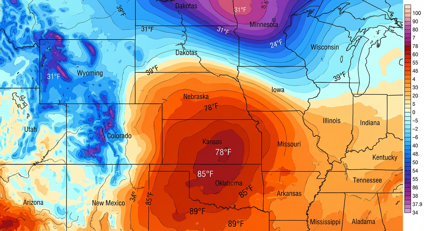 False Spring Temperature Map
