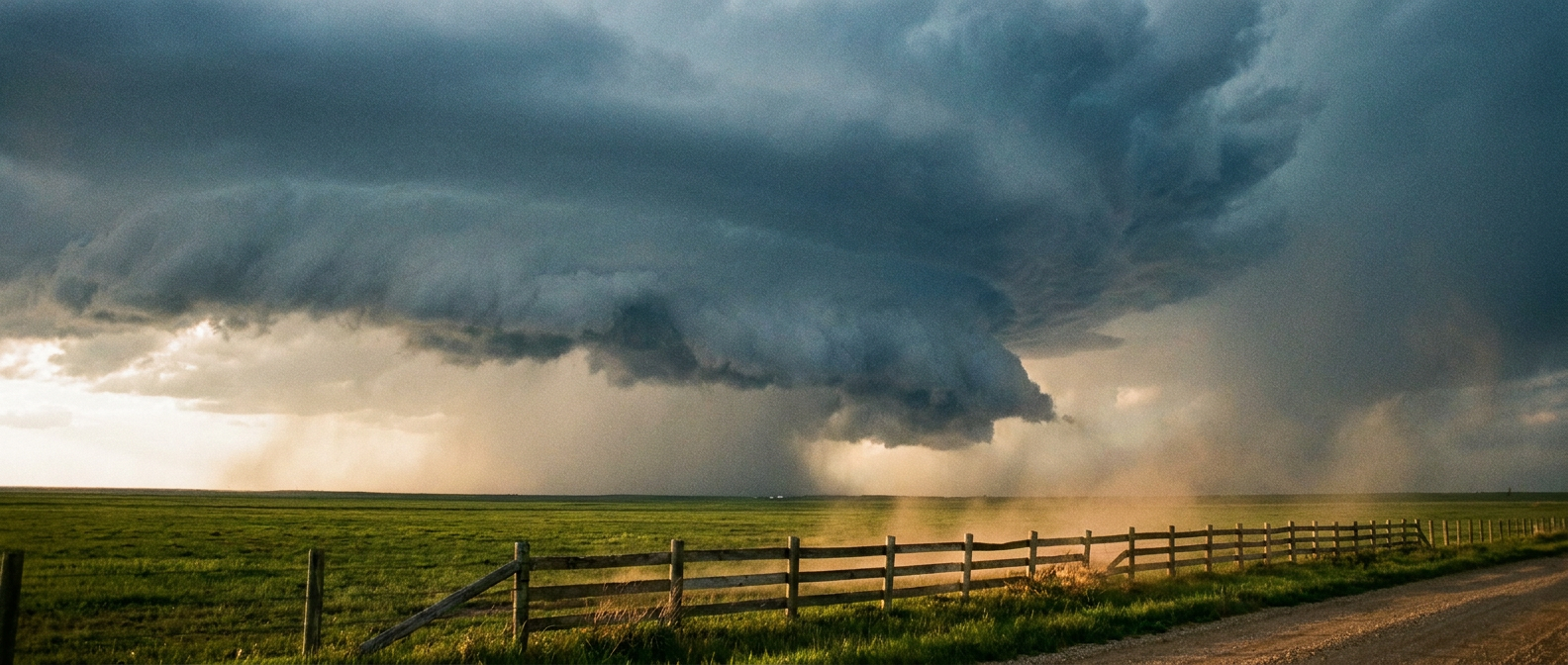 Shelf cloud over the Plains