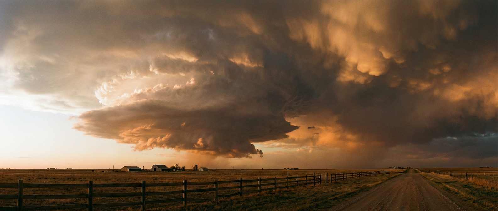 Supercell structure over the Texas plains