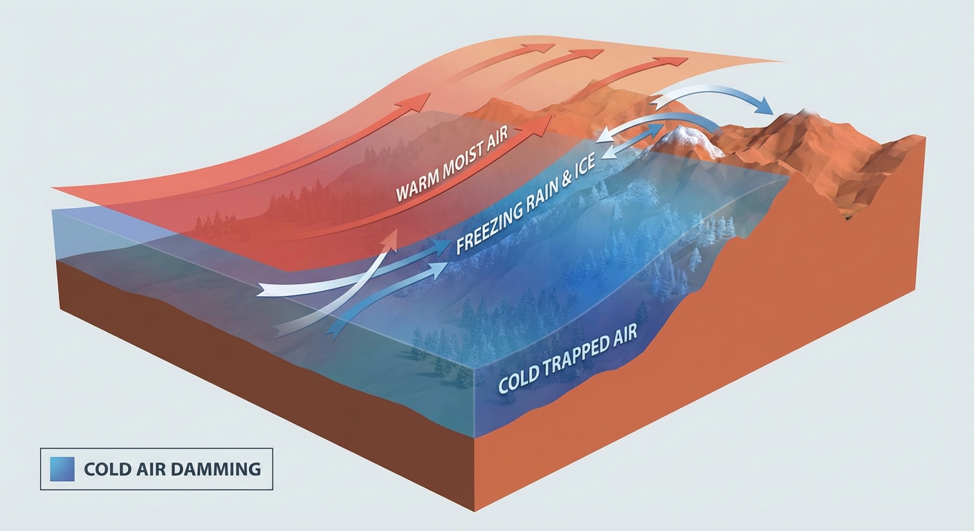 Cold Air Damming Diagram