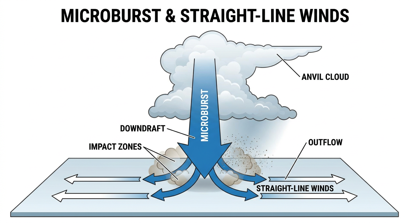 Straight-line wind diagram