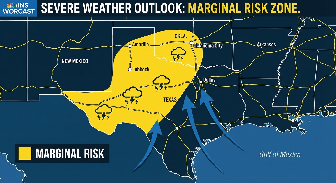 Southern Plains Severe Risk Map