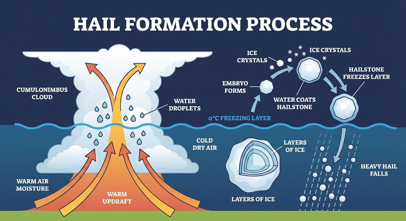 How Hail Forms Infographic