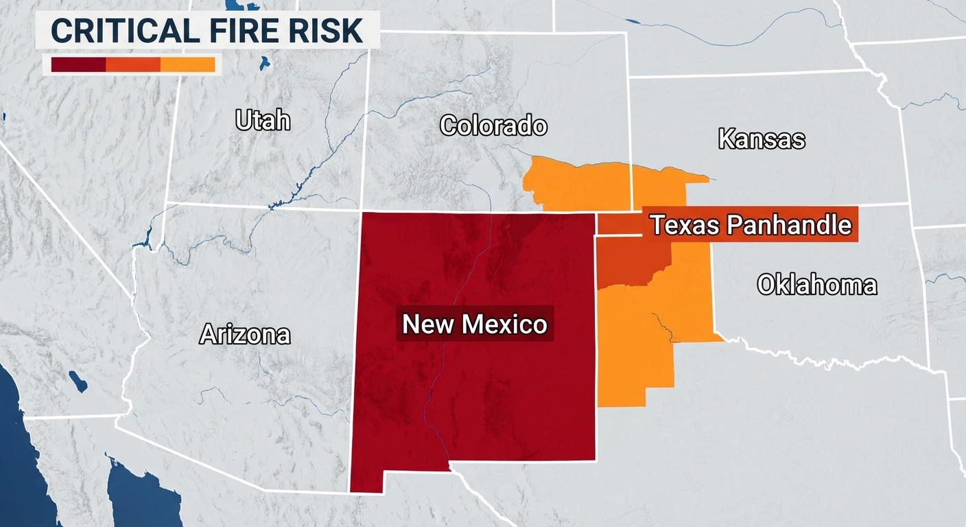 Fire weather risk map for the Southwest