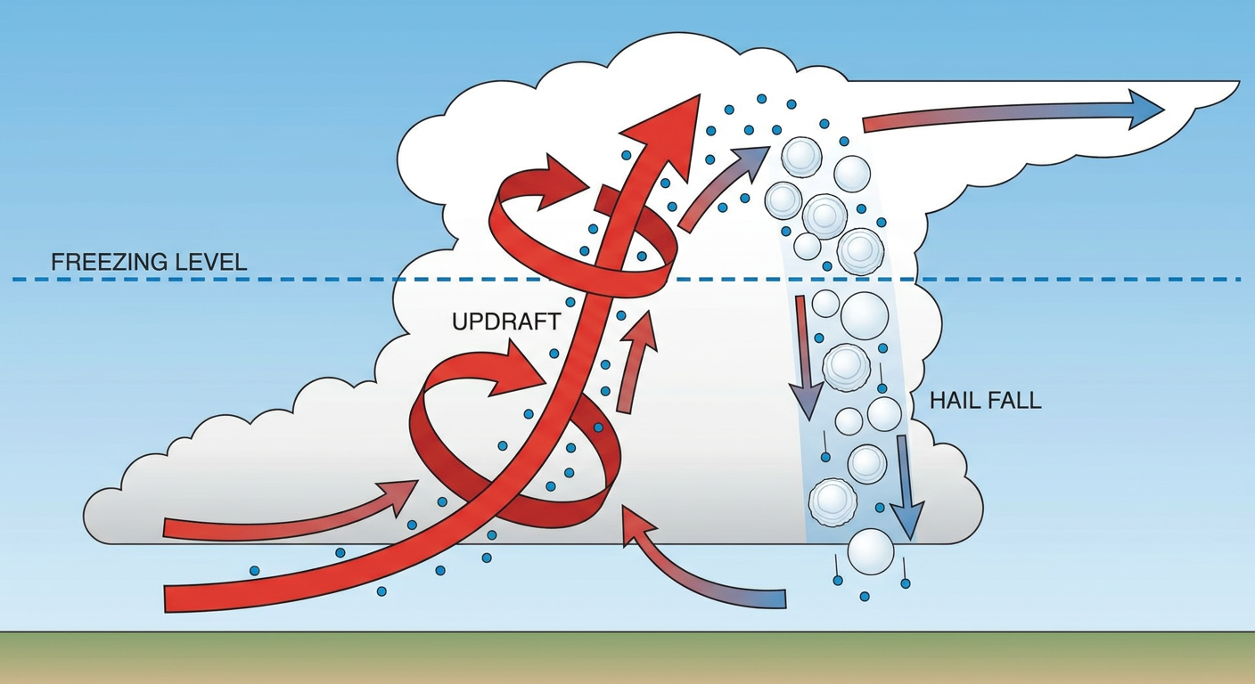 Supercell Hail Diagram