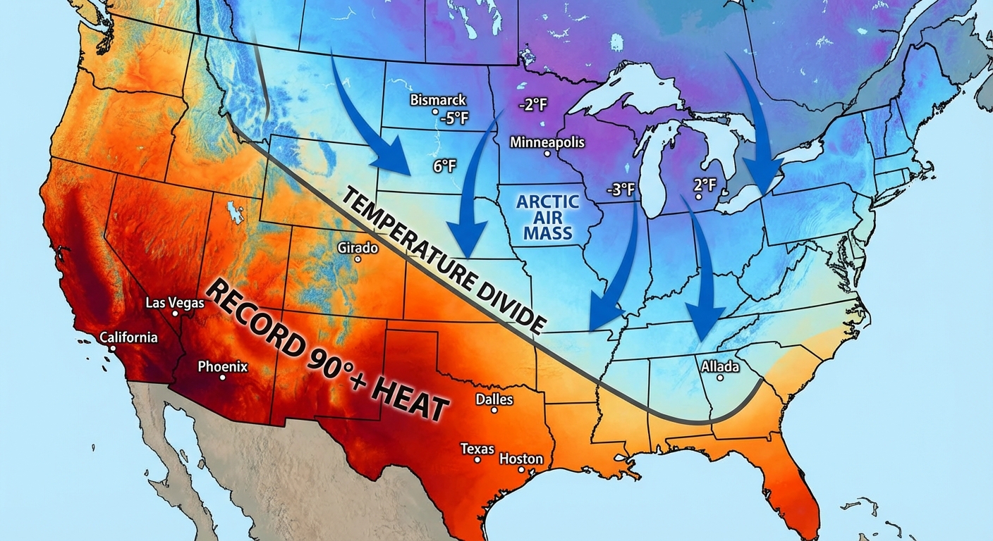 National Temperature Divide Map