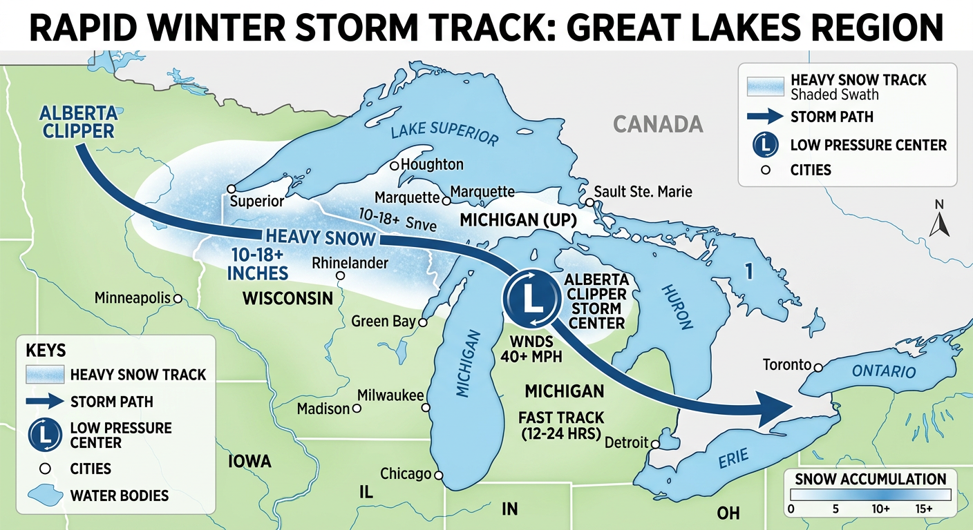Great Lakes Clipper Track