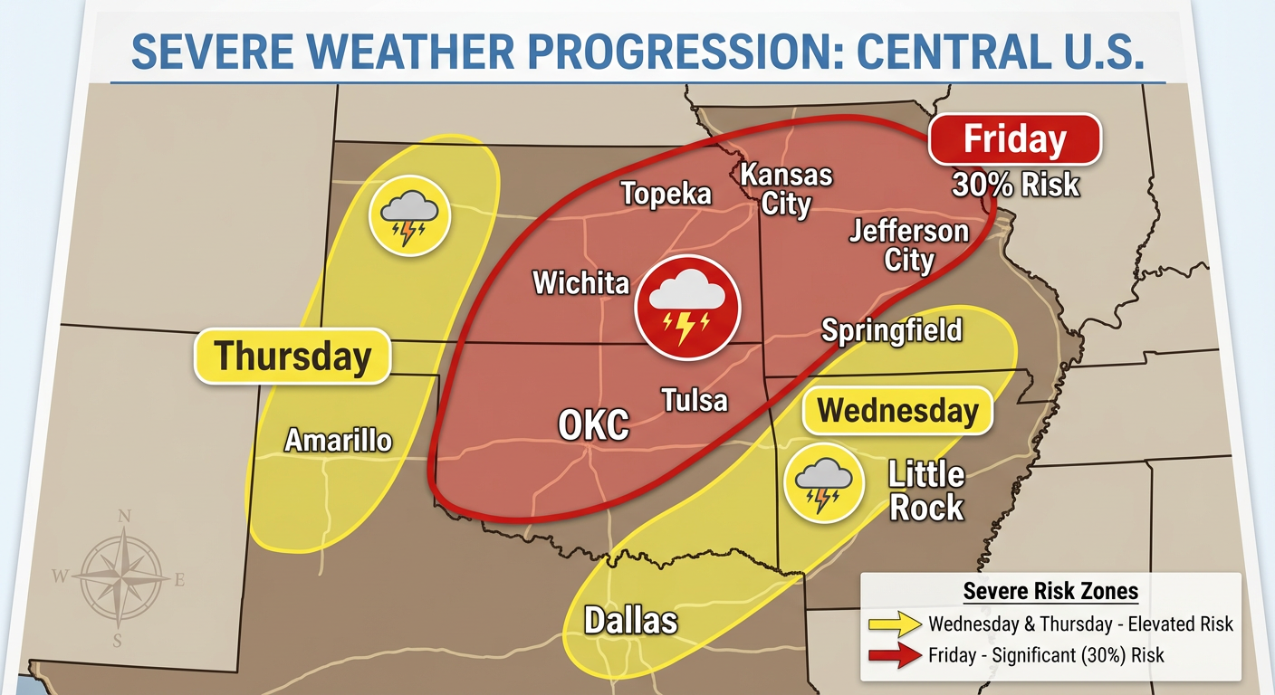 Severe Weather Timeline Diagram