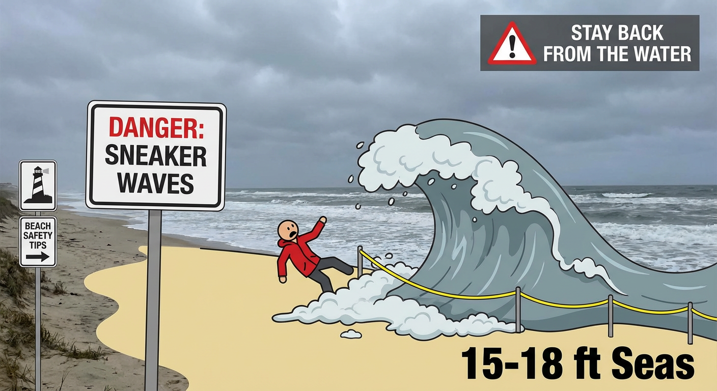 Sneaker Wave Warning Infographic