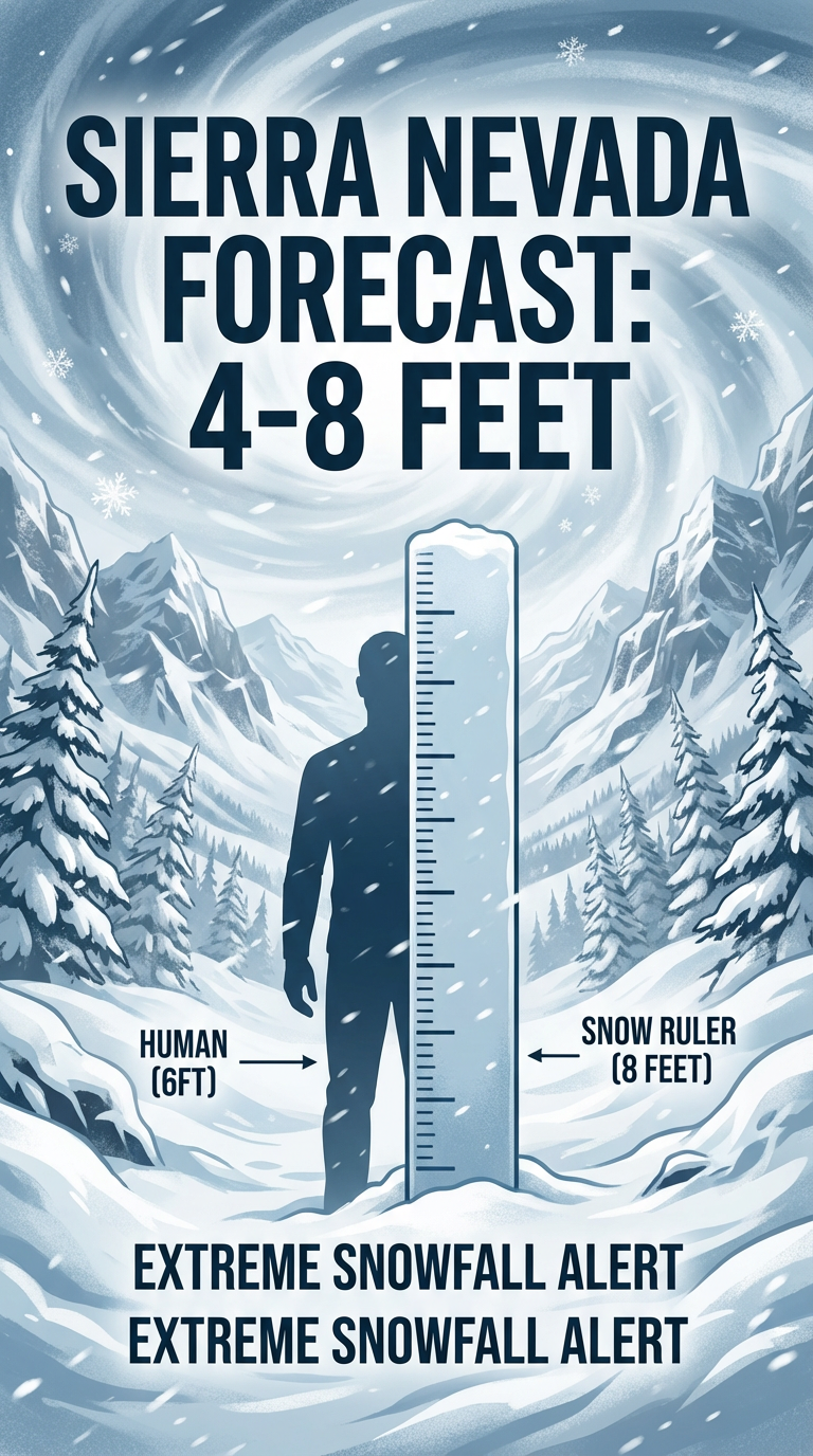 Sierra Nevada Snowfall Graphic
