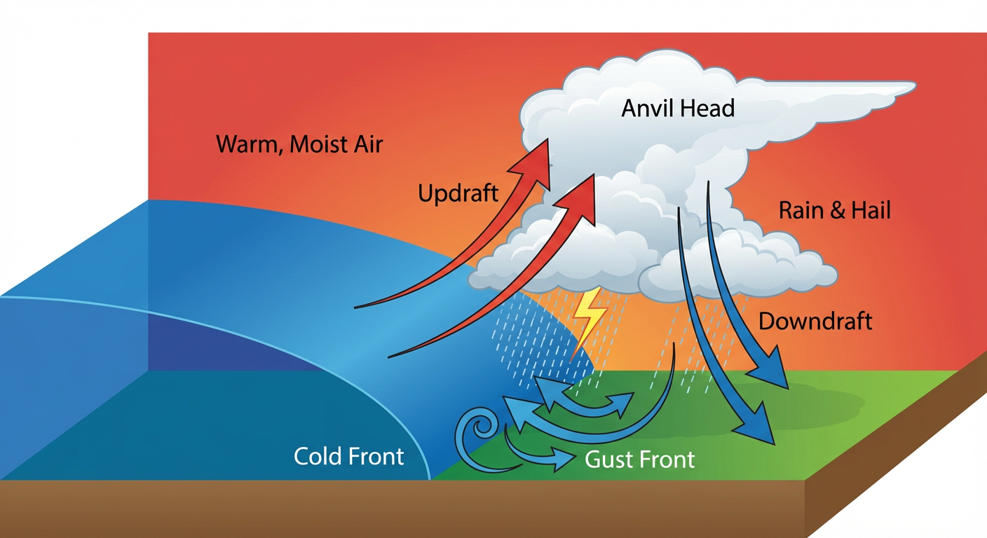 Atmospheric lifting diagram