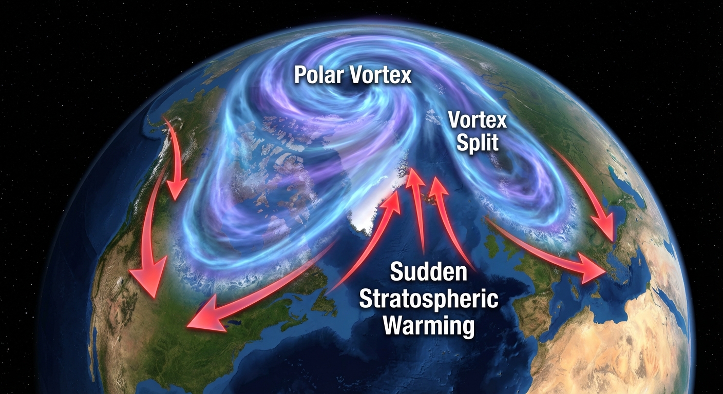 Polar Vortex Split Diagram