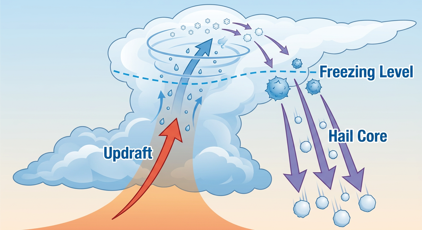 Supercell Hail Diagram