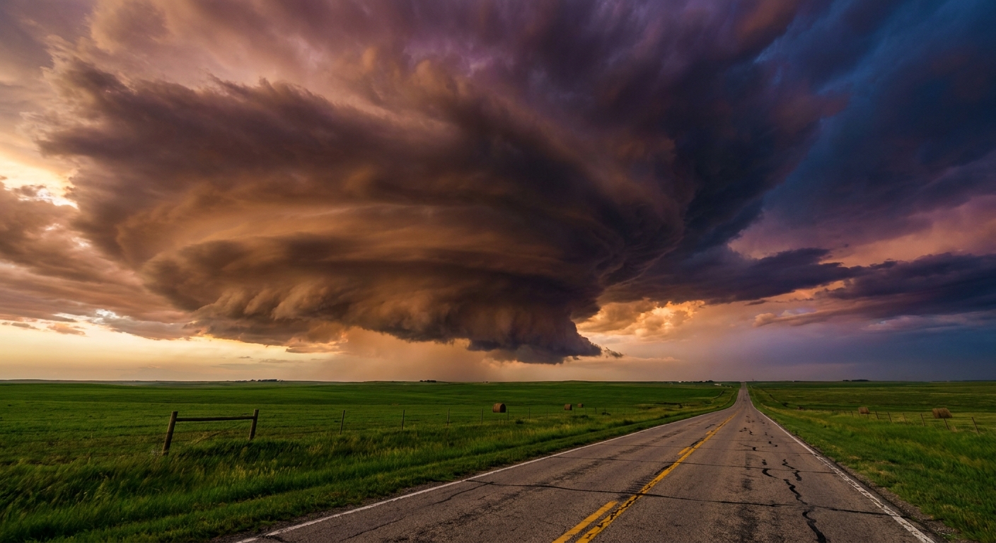Supercell updraft over the Plains