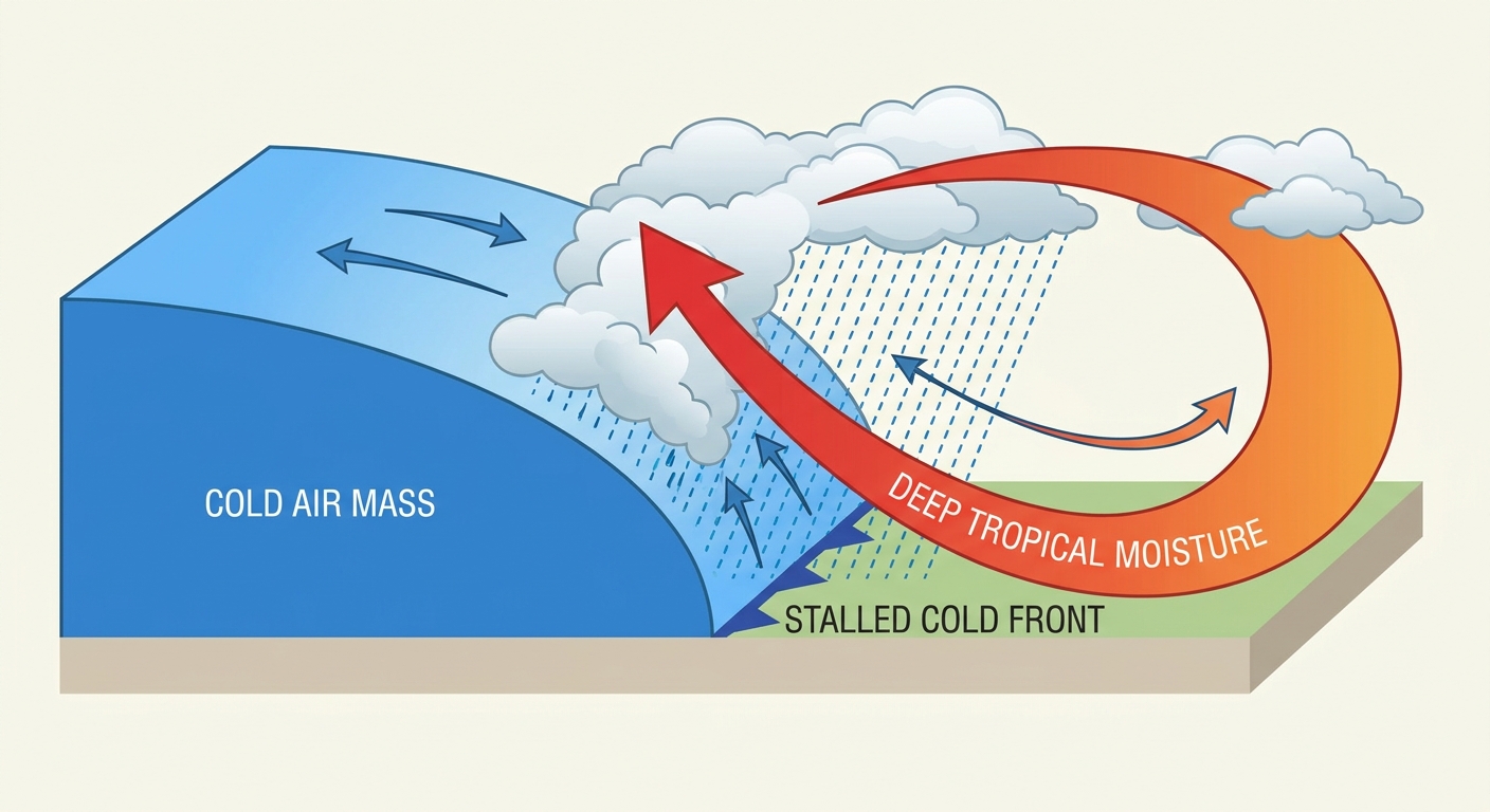 Atmospheric moisture flow chart