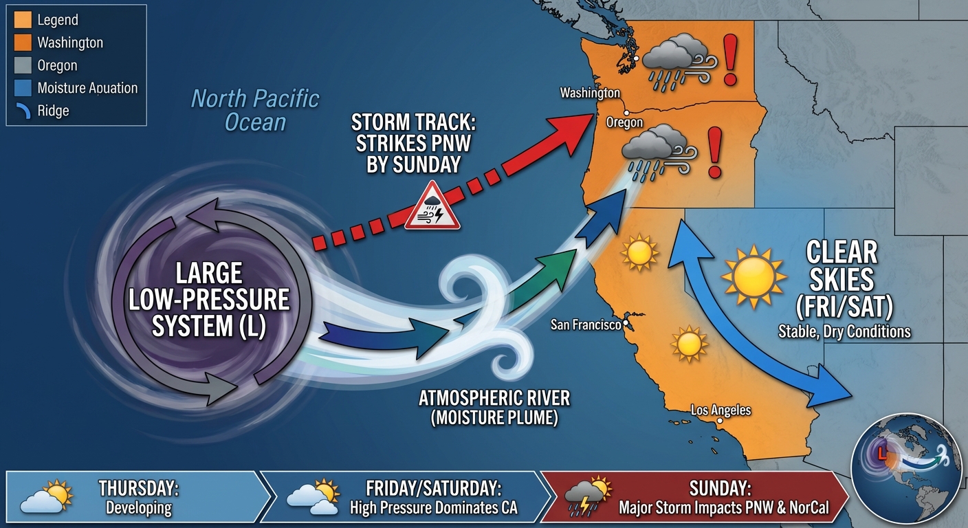 West Coast Atmospheric River Pattern