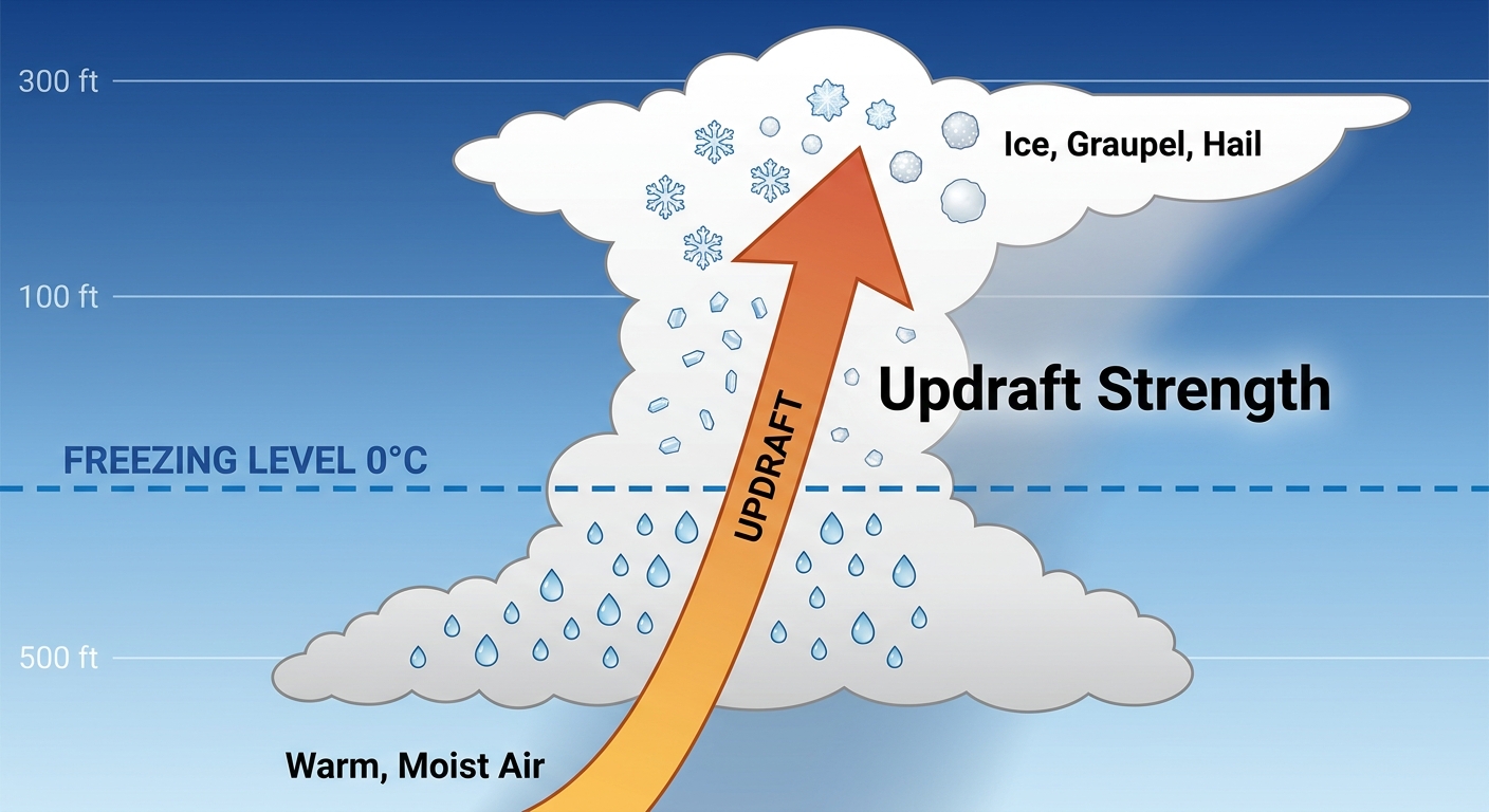 Hail formation diagram