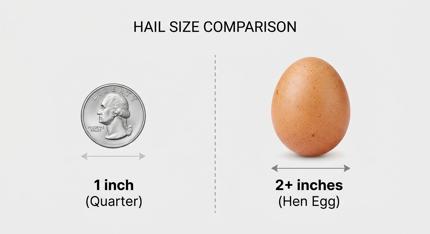 Hail Size Comparison