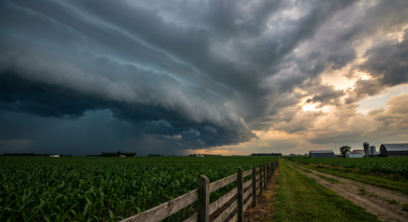 75 MPH Winds Target Iowa Today, Plus a Look at Monday's Outbreak Threat